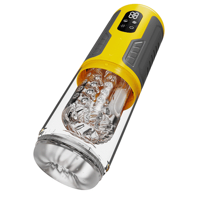 Male Masturbator Penis Pump - Male Sex Toys for Men with Upgrade 12 S Vacuum Pump & 7 Thrusting Rotating Vibrating Sucking Licking LCD Adult Toys Mens Sex Toys Pumps & Enlargers