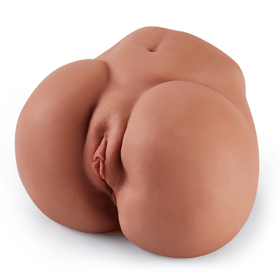 Vibrating Big Ass Realistic Butt Masturbator Brown