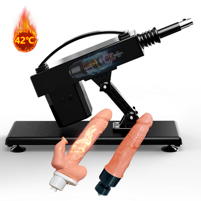Automatic Heating Swinging Vibrating Sex Machine with Dildo 14.6 Inch