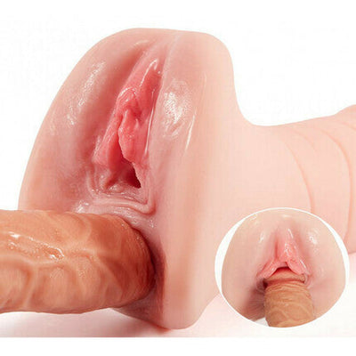 2 in 1 Male Masturbators with 3D Realistic Textured Pocket Pussy and Tight Anus Sex Stroker,Sex toys Adult Toy,Men's Blowjob Anal Play