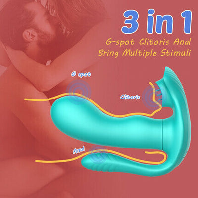 3 In 1 Wearable Vibrators Clitoral Sucking Vibrator หญิงสําหรับผู้หญิง Clit Clitoris Sucker ลิ้นเลีย Dildo ผู้ใหญ่ Goods Sex ของเล่นหญิง