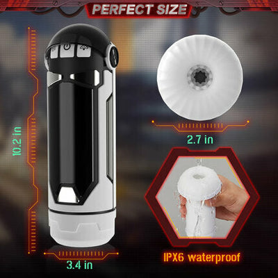 อุปกรณ์ช่วยตัวเองแบบหมุนได้10โหมดสำหรับผู้ชายอุปกรณ์ช่วยตัวเองช่องคลอดจำลองแบบลูกสูบอัตโนมัติอุปกรณ์สำหรับผู้ใหญ่