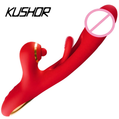 2024 Tapping Flapping Vibrator for Women G-Spot Rabbit Vibrator Clit Stimulator Vibro Dildo Female Masturbator Adults Sex Toy