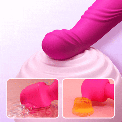 Burning Ardor 5 IN 1 Sucking Tapping Thrusting Rotating G-Spot Dildo Vibrator for Women Couple
