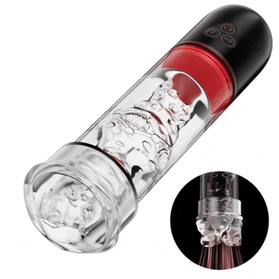 Sucking Vibrating Penis Pump  อัตโนมัติชาย Masturbator ไฟฟ้าคลิปความร้อนช่องปากช่องคลอดดูดถ้วย 700/นาทีสําเร็จความใคร่คัพสําหรับชาย