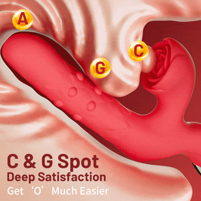 7 Thrusting Wiggling Rose Clit Stimulator G-spot Vibrator