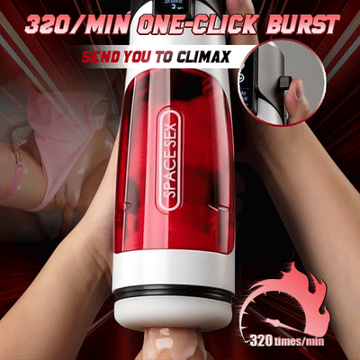Mirabel - 320/Min One-Click Burst 8 Thrusting 10 Vibrating Masturbation Cup อัตโนมัติชายการสั่นสะเทือน Masturbator อมควยถ้วยดูดอวัยวะเพศชายเครื่องหีช่องคลอดซิลิโคนจริงช่องคลอดของเล่นสําหรับชายผู้ใหญ่