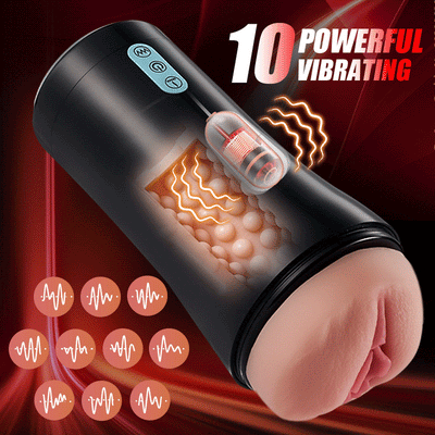 10 Tongue Licking 10 Vibrating Male Stroker เพศของเล่นสำหรับผู้ชาย2in1อัตโนมัติชาย Masturbator คัพ Dual Channel สั่นจริงช่องคลอดช่องปากปากดูดพ็อกเก็ตหีอมควย