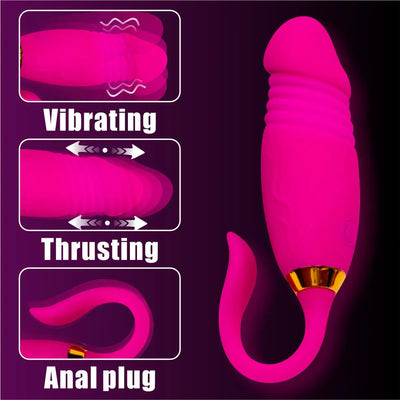 SEX TOYS เครื่องสั่นปลั๊กเสียบก้นแบบหมุนได้360 ° เครื่องนวดต่อมลูกหมากของผู้หญิงผู้ชายเครื่องสั่นแอปเกย์ทางทวารหนักอุปกรณ์เซ็กซ์ทอยผู้ใหญ่