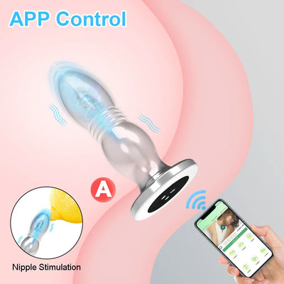 เครื่องสั่นสำหรับก้นเกย์แบบมีที่เสียบก้นอุปกรณ์ช่วยตัวเองปลั๊กทวารหนักแบบเซ็กซ์ทอยปลั๊กทวารหนักแบบสั่นผลิตภัณฑ์สำหรับผู้ใหญ่ของเล่นทางทวารหนัก