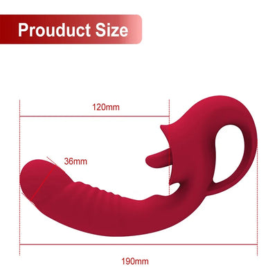 SEX TOYS ไวเบรเตอร์กระตุ้นลิ้นแบบสั่นสำหรับผู้หญิงอุปกรณ์กระตุ้นคลิตอริสสำหรับผู้ใหญ่เซ็กซ์ทอย