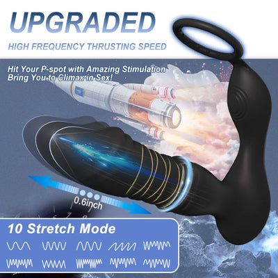 Sex toys เครื่องสั่นบริเวณก้นแบบยืดหดได้เครื่องนวดต่อมลูกหมากเซ็กซ์ทอยดิลโด้สำหรับคู่รักเกย์