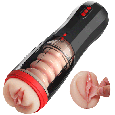 Vaginal Entrance Thrusting Vibrating Vocal Masturbator Stroker ดูดอัตโนมัติความใคร่ด้วยตนเองสําหรับผู้ชายด้งหมกมุ่นถ้วยจริงช่องคลอดพ็อกเก็ตหีอวัยวะเพศชายปั๊มของเล่นทางเพศชายสําหรับผู้ใหญ่