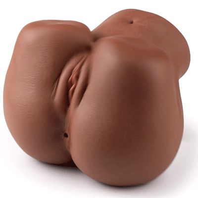 2Kg Brown Male Masturbator Sex Doll with Virgin Tight Labia, 2 Hole Realistic Sex Toy with Strong Suction Channel, Goyha Pocket Pussy Sex Toy for Men Masturbation