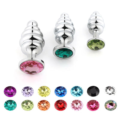 SEX TOYS โลหะ Anal Plug สแตนเลส Butt ปลั๊กเครื่องประดับคริสตัล Anus Plug ผู้ใหญ่เพศของเล่นสําหรับผู้ชายผู้หญิงเกย์ผู้ใหญ่เกม