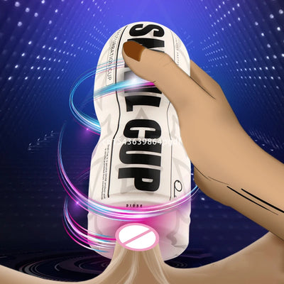 Masturbator Cup จิ๋มกระป๋อง Artificial Pussy 3D Realistic Vagina Adult Male Silicone Masturbation Sucking Cup Sextoy Shop Real Sex Toys for Men