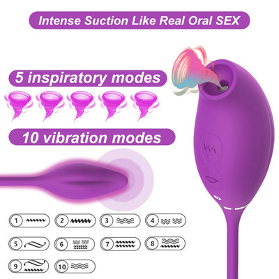 SEX TOYS Rose Vibrator Clitoral ดูดของเล่น Vibrating Egg Butt Plug Clit Sucker 2 In 1 G จุดกระตุ้นเพศของเล่นสําหรับผู้หญิงคู่