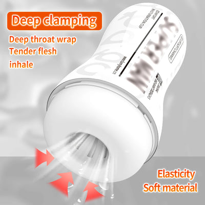 Male Masturbation Cup Automatic Sucking Real Oral Vaginal Masturbator Male Sex Toy Oral Sex Machine Pocket Pussy  Adult toys 18+