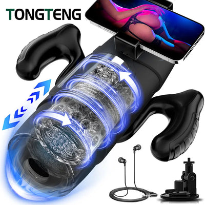 High Speed Automatic Thrusting Piston Stroker Masturbator Telescopic Vagina Blowjob Masturbation Sex Machine Sex Toys for Men 18