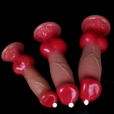 Silicone Animal Dog Dildo Vaginal Vestibule Plug Realistic Silicone Dildo Female Male Masturbator Couples Adult Products