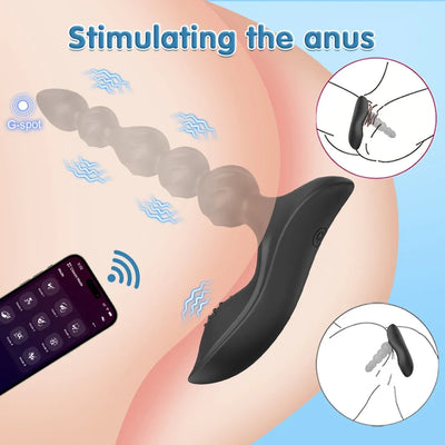 sextoy Vibrating Anal Beads Butt Plug  Sex Toys for Men Women Anal Vibrator Prostate Massager Anal Balls Men Male ของเล่นทางเพศ Masturbator 18+