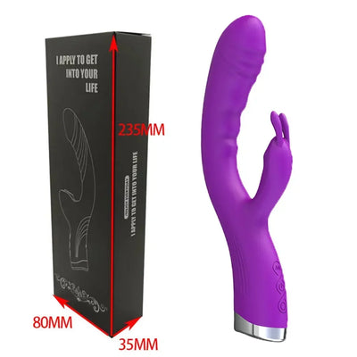Thailand sex toys 10 Speed G Spot Vibrator USB ชาร์จที่มีประสิทธิภาพ Dildo Rabbit Vibrator สําหรับผู้หญิง Clitoris นวดกระตุ้นของเล่นสําหรับผู้ใหญ่