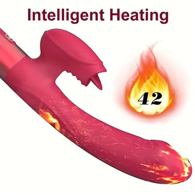 Powerful Vibrator for Women with Tongue Licking Clitoris Stimulator Female Masturbator G Spot Dildo  Adults Goods Sex Toys