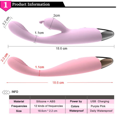 Sex Toy12 Speeds Clit Vibrator G Spot Dildo  ดิลโด้  Vibrators SEXTOY for Women USB Charge Clitoris Stimulator Vagina Massager Adult Sex Toys ของเล่นผู for woman
