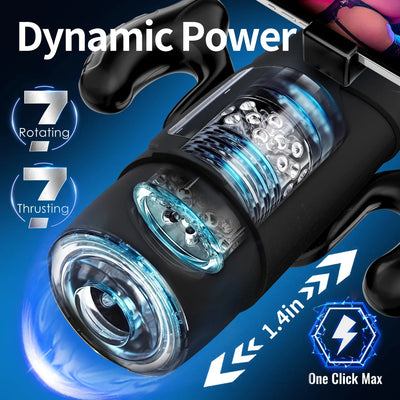 High Speed Automatic Thrusting Piston Stroker Masturbator Telescopic Vagina Blowjob Masturbation Sex Machine Sex Toys for Men 18