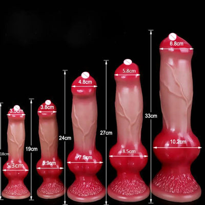 Silicone Animal Dog Dildo Vaginal Vestibule Plug Realistic Silicone Dildo Female Male Masturbator Couples Adult Products