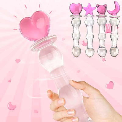 Crystal Glass Dildos Gay Sextoy Butt Plug Vaginal Anal Stimulation Beads Prostate Massage for Women Anal Plug ปลั๊กทวารหนัก Sex Toys ของเล่นทางเพศ