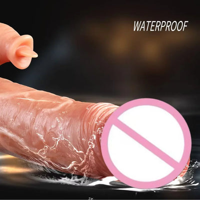 SEX TOYS Telescopic Vibrator Dildo ที่สมจริงช่องคลอด Masturbation Orgasm อวัยวะเพศชายใหญ่ Anal Plug หมุนที่มีประสิทธิภาพผู้ใหญ่ของเล่นสําหรับผู้หญิงเกย์
