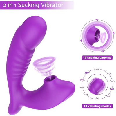 SEX TOYS ช่องคลอดดูดVibrator 10 Speed Vibratingช่องปากเพศดูดClitorisกระตุ้นหญิงMasturbationเร้าอารมณ์เพศของเล่นสําหรับผู้ใหญ่