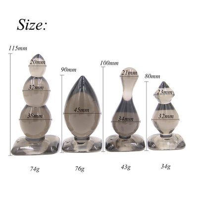 1 Piece Anal Balls, 4 Choice Stimulating Anal Butt Plug Great Jelly Anal Toys Sex Toys for Men and Women,buttplug Adult Product