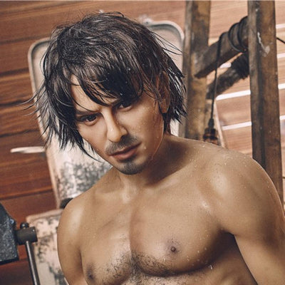 Neodoll Racy Nicholas - Male Sex Doll Head - Tan