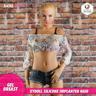 XYDoll - Misa - Silicone TPE Hybrid Sex Doll - 170cm - Implanted Hair & Gel Breast - Natural