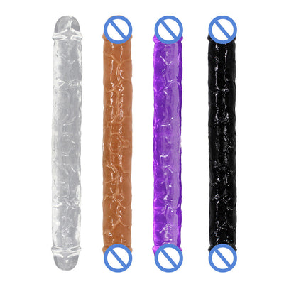 38cm Soft Jelly Dildo Double Long Realistic Dildos Cock Lesbian Vaginal Anal Plug Flexible Fake Penis for Women Dildos Sex Toys