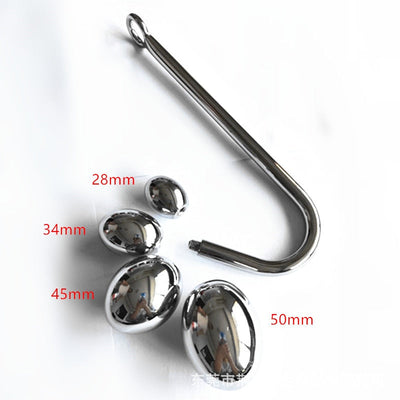4Size Stainless Steel Anal Balls Dilator Anal Hook Buttplugs Anus Stretcher Butt Plug Prostate Adult Game Sex Toys for Men Woman