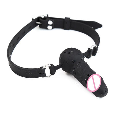 Adult Games Strapon Dildo Head Strap on Sex Toys for Couples Silicone Dildos Oral Fixation SM Bondage Realistic Penis Mouth Gag