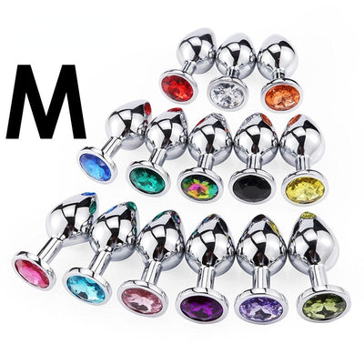 Anal Plug Anal Sex Toys Mini Round Metal Crystal for Women Men Jewelry Butt Plug Small Code Unisex Adult Sex Shop Bdsm Gay Anus
