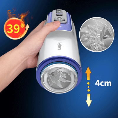 Automatic LETEN Retractable Heatable Male Masturbator Sex Moaning Sex Machine Thrusting Piston Pocket Pussy Sex Toys for Men
