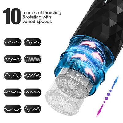 Automatic Male Masturbator Telescopic Rotation Silicone Vagina Masturbation Sex Toys for Men Goods for Adults Male Mastubator