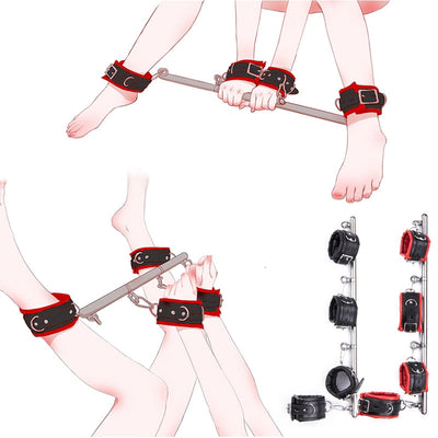 Bdsm Bondage Removable Stainless Steel Spreader Bar Sex Slave Hand Cuffs Ankle Cuff Open Leg Restraint SM Cosplay Couple Sex Toy