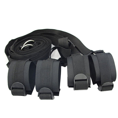 Bed Jam Sex Restraint Kit Adjustable Belt Nylon Handcuffs Ankle Cuffs Under Bed BDSM Bondage Erotic Toys Fixation Adult Game