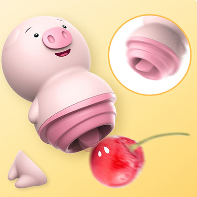 Cute Pink Pig Tongue Vibrator Licking Vibrator Sex Toy for Women 10 Mode Clitoris Nipple Massage Vagina Balls Adult Erotic Toys