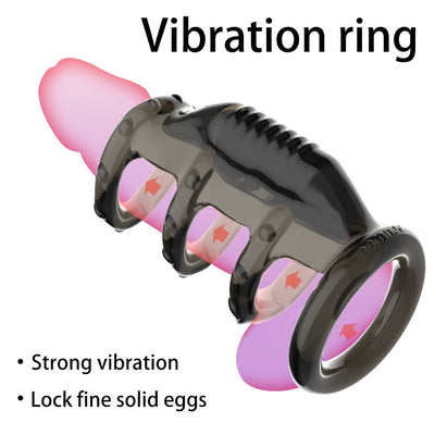 Dick Vibrating Penis Rings for Male Delay Ejaculation Men Sex Toys Silicon Penis Sleeve Ring Cock Ring Men Chastity Cage Device