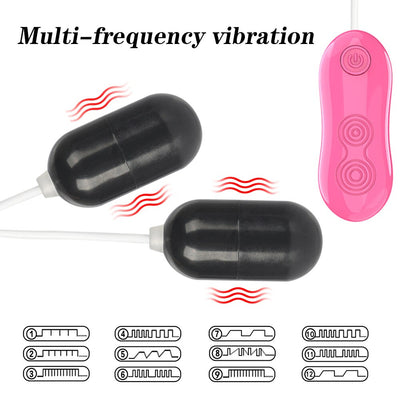 Double Bullet Glans Vibrator for Men Penis Exerciser 12 Speeds Remote Conntrol Penis Glans Trainer for Delay Ejaculation Sex Toy