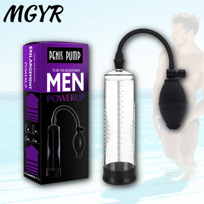 Effective Penis Pump Men Sex Toy Enlargement Pump Dick Extender Increase Length Enlarger Male Train Erotic Adult Sex Toys