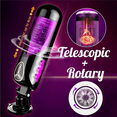 Electric Piston Heating Male Masturbator Automatic Vibrator 10 Kind Rotation Telescopic Smart Voice Masturbators Sex Toy for Men