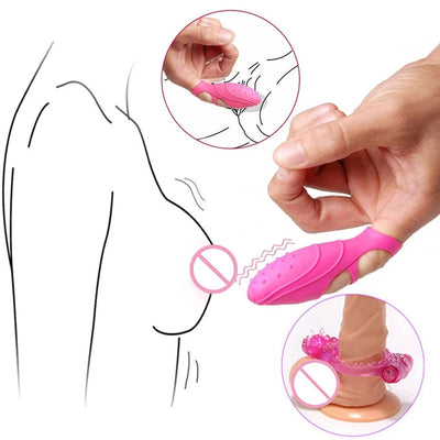 Finger Vibrator Massage Clitoris Nipple G Spot Stimulator Adult Erotic Lesbian Sex Toys for Woman Men Gay Masturbator Products